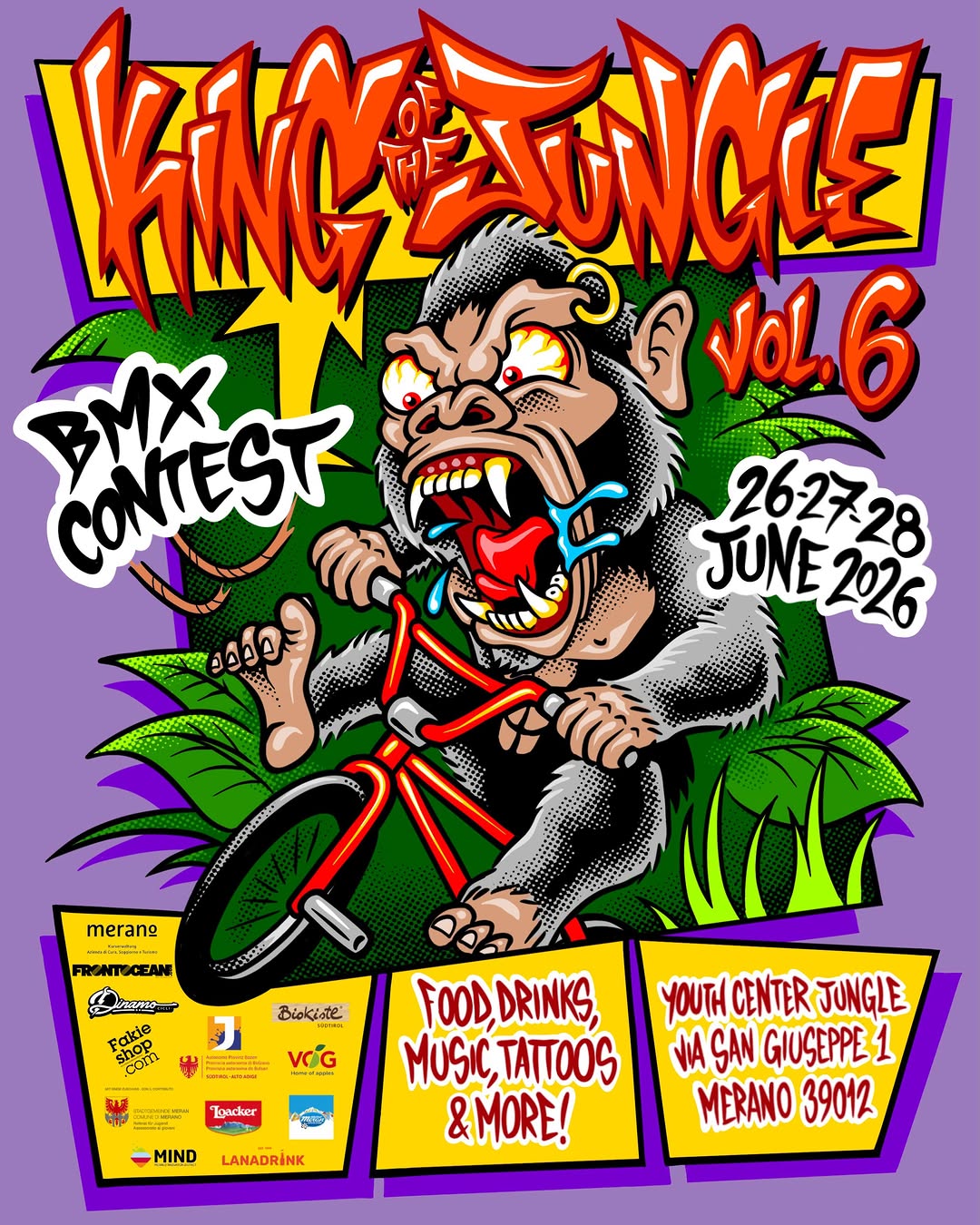 King of the Jungle vol.6 Merano 26-28 giugno 2026 flyer